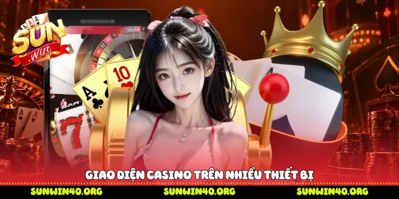 Giao diện casino trên nhiều thiết bị 
