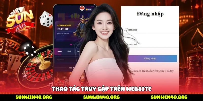 Thao tác truy cập trên website 